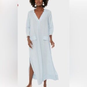 Tuckernuck Pomander Place Carolina Kaftan. Size XXL. Light Blue.